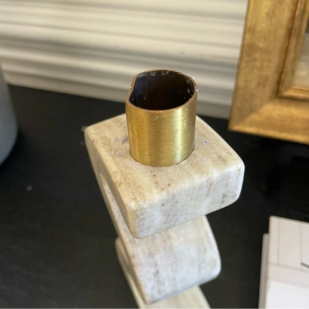 Marble candle holder